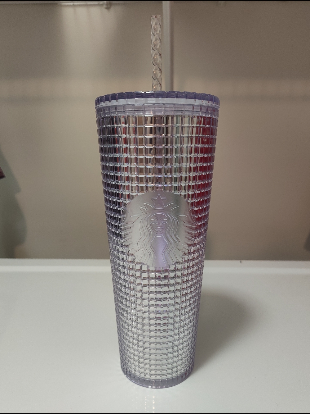 Starbucks Silver Studded Tumbler with Straw